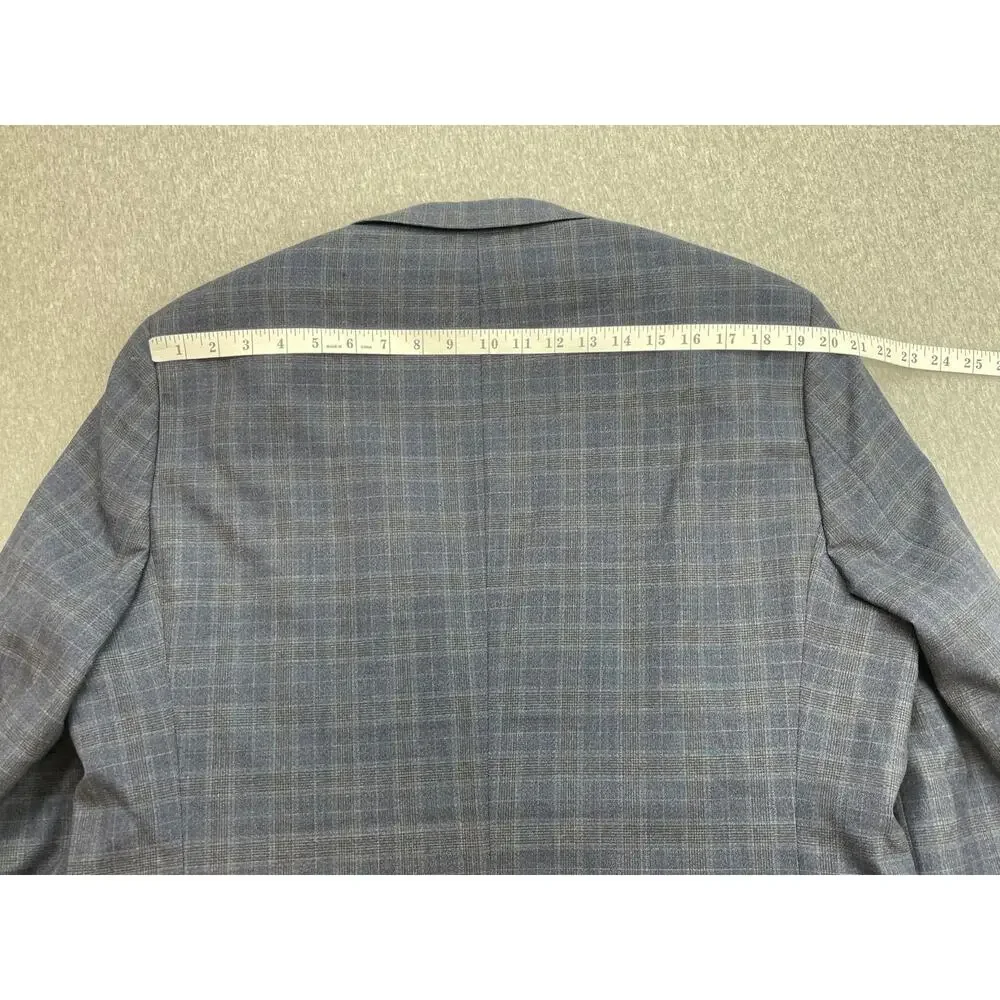 Tommy Hilfiger Blazer Men 44R Glen Plaid Wool Blend 2-Button Single Breast Lined